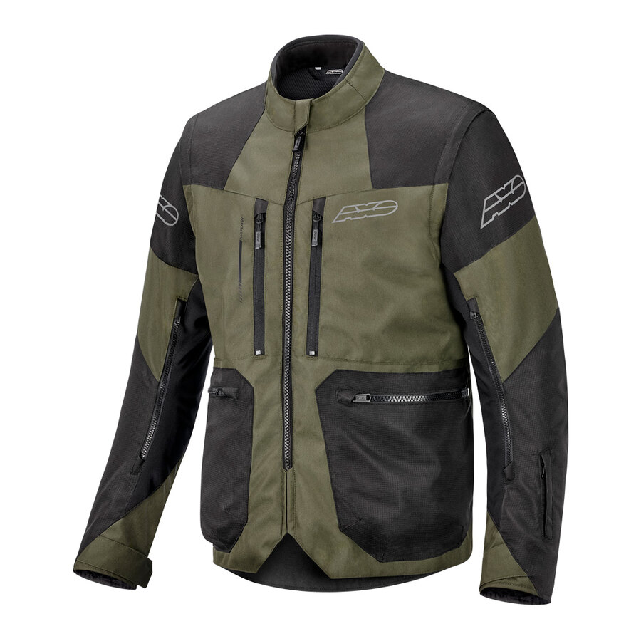 Peak textile jacket Verde militare/nero - Jackets AXO Motorcycle Gear