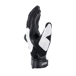 Hero leather and textile gloves Nero/bianco Gloves AXO
