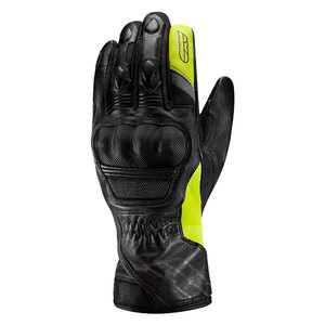 Wing WP winter gloves in leather and textile Nero/giallo