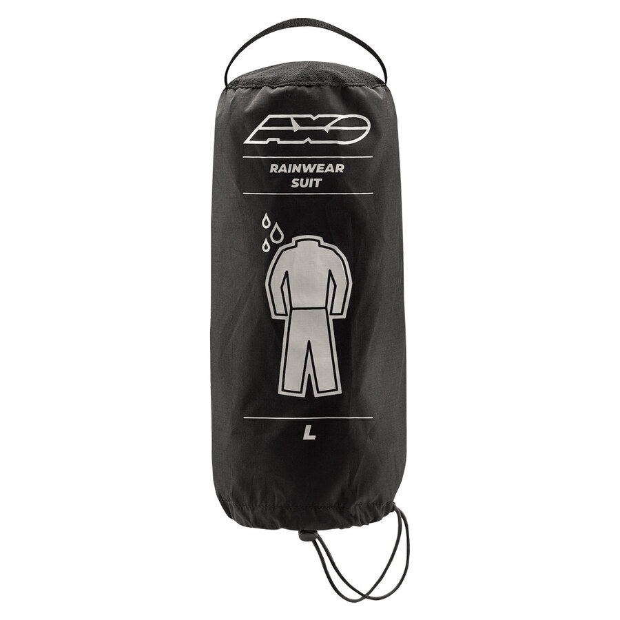 Tuta Moto Impermeabile Lupex Shop - Giacca E Pantalone Con Cappuccio, Taglia XXL 56/58, Nero - Foto 3